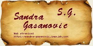 Sandra Gašanović vizit kartica